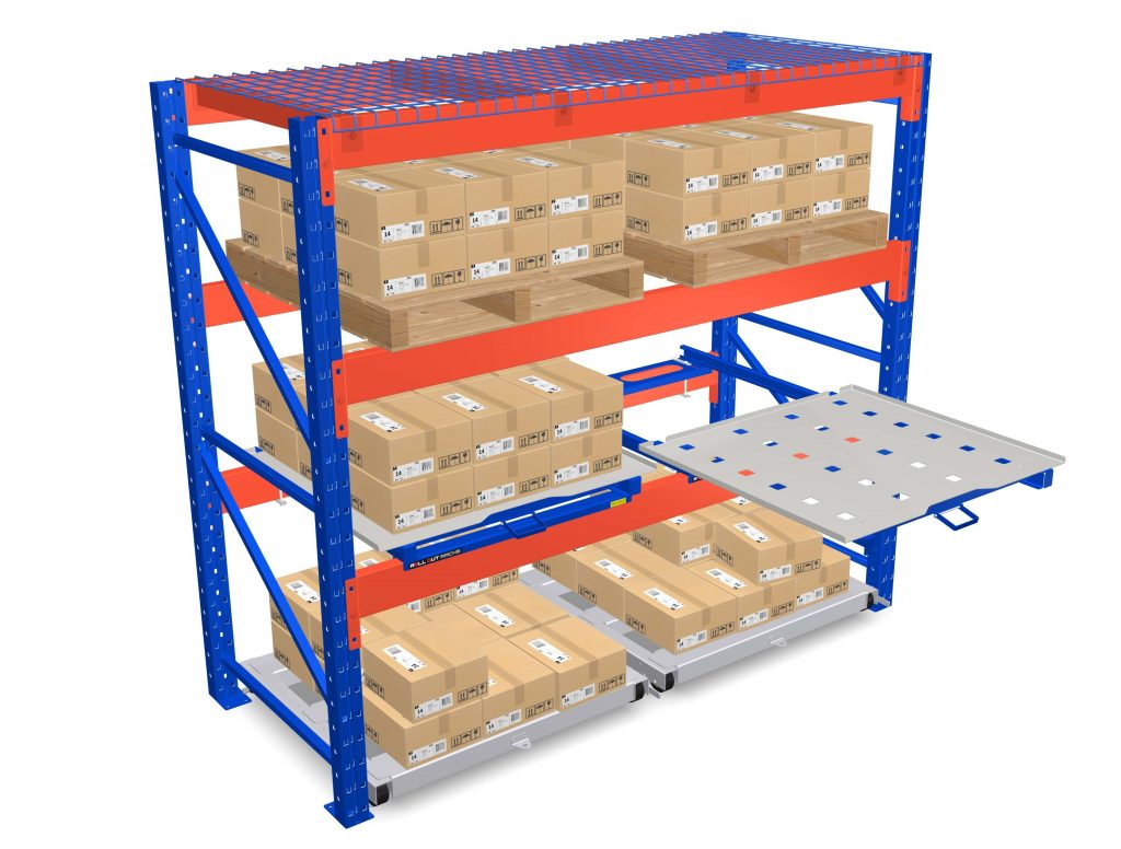 Concept Storage | Rack Mounted Roll Out Pallet Racking